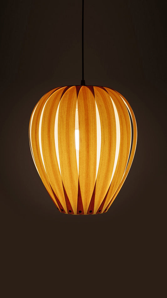 Contemporary Geometric Wooden Pendant Light for Modern Spaces