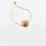 Birthflower bracelet, jewelry with real flowers, mom birthday gift, birthday gift for her unique, Christmas gift, mother of the groom gift - Image 6