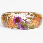 Unique gift for mom, mother's day gift, pressed flower bangle, real flower bracelet, nature jewelry, pressed flower jewelry, nature inspired - Image 8