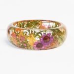 Unique gift for mom, mother's day gift, pressed flower bangle, real flower bracelet, nature jewelry, pressed flower jewelry, nature inspired - Image 2