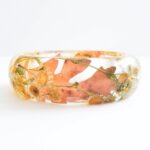 Fall resin bracelet, nature jewelry gift for her, plant jewelry bangle, handmade jewelry real dried flower bracelet - Image 6