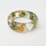 Real flower daisy bracelet, resin bangle, handmade gift for her, pressed flower jewelry, nature gifts, new mom gift, real flower bangle - Image 7