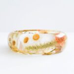 Fall resin bracelet, nature jewelry gift for her, plant jewelry bangle, handmade jewelry real dried flower bracelet - Image 7