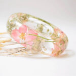 Pressed flower bracelet, real flower bangle, real flower jewelry, plant bracelet, handmade jewelry, unique gift for her, handmade gift - Image 9
