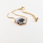 Forget me not flower bracelet, flower charm bracelet, miscarriage gift, grieving mom gift, bereavement gift - Image 6