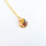 December birth month flower necklace, Birthday gift for December for women, real flower jewelry, Birthday gift for her - Image 2