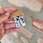 Real forget me not earrings, real flower jewelry, resin earrings, something blue, gift for friend, best friend gift, gift idea friend - Image 5
