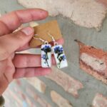 Real forget me not earrings, real flower jewelry, resin earrings, something blue, gift for friend, best friend gift, gift idea friend - Image 2