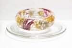Handmade real flower resin bracelet with red pine ferns, gold and silver baby's breath. Christmas bracelet for women, nature jewelry gifts - Image 2