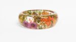 Unique gift for mom, mother's day gift, pressed flower bangle, real flower bracelet, nature jewelry, pressed flower jewelry, nature inspired - Image 3