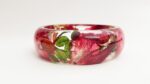 Rose jewelry, real flower bangle, real flower bracelet, resin bracelet, botanical gifts, real flower jewelry, handmade jewelry gifts - Image 5