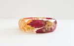 Fall bracelet, real flower bracelet,autumn jewelry, nature inspired jewelry, resin bangle, dried flower bracelet, handmade jewelry gifts - Image 2