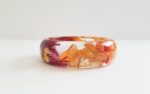 Fall bracelet, real flower bracelet,autumn jewelry, nature inspired jewelry, resin bangle, dried flower bracelet, handmade jewelry gifts - Image 3