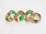 Green pressed flower bracelet, resin bracelet, real flower bracelet, plant mom gift, preserved flower bracelet, resin jewelry, gift for her - Image 5