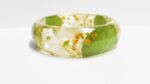 Resin jewelry, resin bracelet, real flower jewelry, pressed flower jewelry, nature inspired jewelry, yellow and green jewelry, mom gifts - Image 2