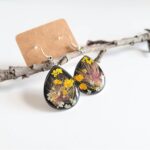 Gift for her, real flower earrings, resin jewelry, unique gift for her, nature jewelry, botanical jewelry, resin earrings - Image 6