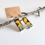 Dried flower jewelry, real flower earrings, resin earrings, resin jewelry, gift for friend, gift for women, nature lover gift, for her - Image 4