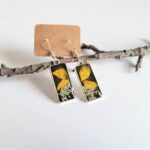 Dried flower jewelry, real flower earrings, resin earrings, resin jewelry, gift for friend, gift for women, nature lover gift, for her - Image 5