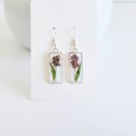 Pressed flower earrings, dried flower earrings, resin jewelry, botanical earrings, nature lover gift, gift idea for her - Image 5