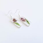 Pressed flower earrings, dried flower earrings, resin jewelry, botanical earrings, nature lover gift, gift idea for her - Image 6