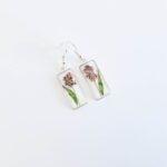 Pressed flower earrings, dried flower earrings, resin jewelry, botanical earrings, nature lover gift, gift idea for her - Image 2
